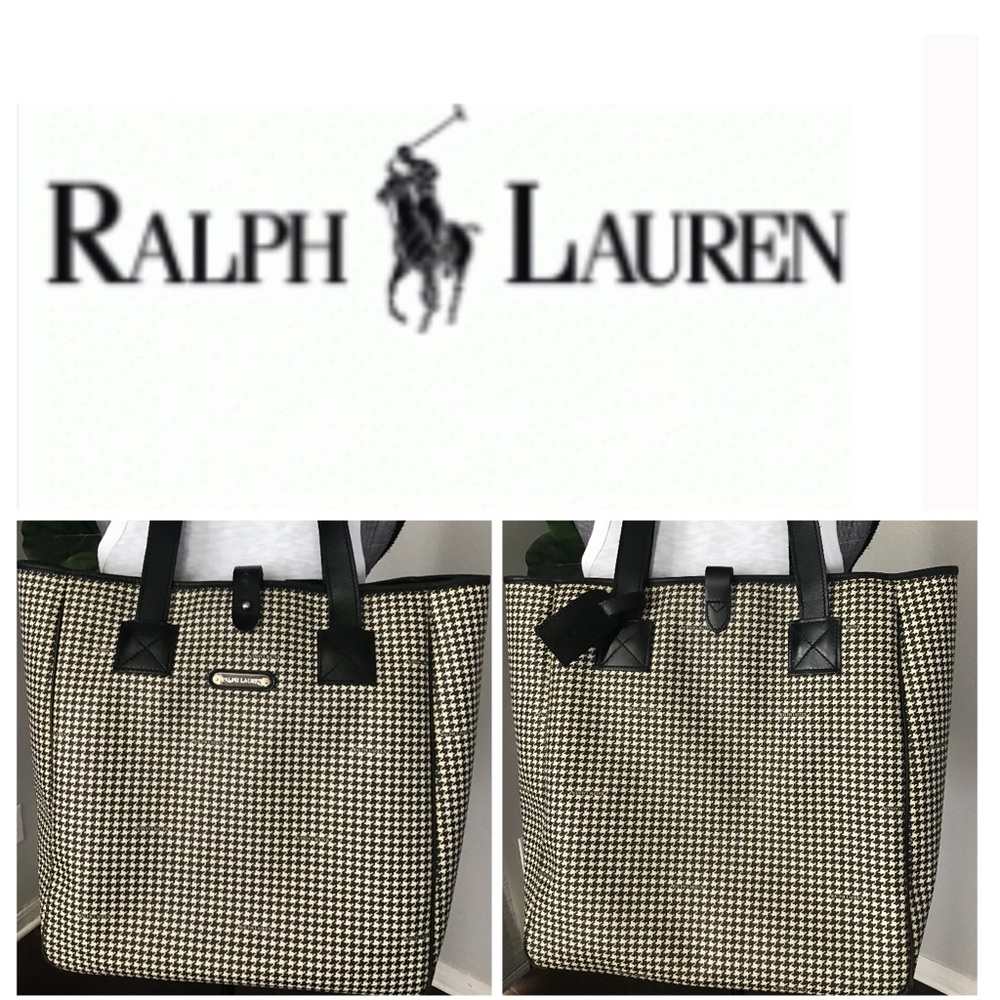 Ralph Lauren Houndstooth Tote Bag